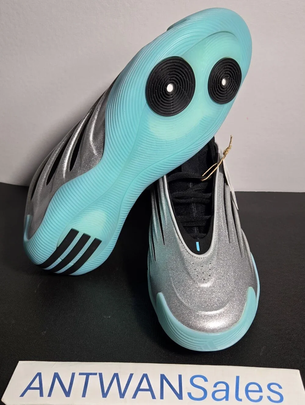 Adidas Harden Volume 9 UNO Silver Aqua Black Shoes James JS1028 Men 14